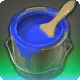 Pastellblauer Farbstoff