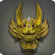 Angelaufenes Gesicht des Goldenen Wolfes