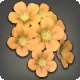 Orange Kirschbl&uuml;ten-Haarspange