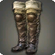 Juchleder-Kniestiefel