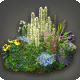 Buntes Blumenbeet