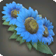 Blaue Sonnenblumen-Haarspange