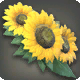 Gelbe Sonnenblumen-Haarspange