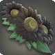 Schwarze Sonnenblumen-Haarspange