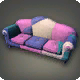Lederflicken-Sofa