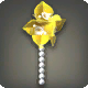 Gelber Drillingsblumen-Ohrring